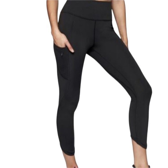 Athleta Womens Black All In High Rise Cropped Leggings Size‎ Small - Picture 1 of 10